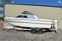 21' CABIN CRUISER BOAT WITH KICKER OUTBOARD !