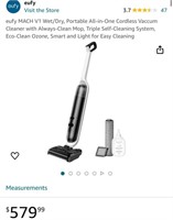 VACUUM MOP (OPEN BOX, POWERS ON)