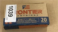223 frontier ammunition, 20 rounds