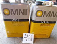 2 OMNI MS251 SOLVENT - 1 FULL & 1 ABOUT EMPTY
