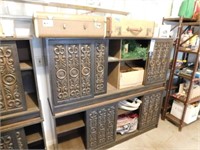 4 Console Cabinets, Luggage, Saw Horses