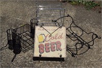 All Metal Early Cold Beer Sign,