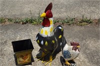 Roosters Metal Art, Wooden Rooster, and Rooster