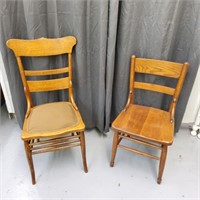 Two Old Wood Chairs