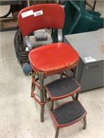 RED KITCHEN STEP STOOL