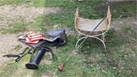 Golf Club, Life Preservers, Garden Chair and