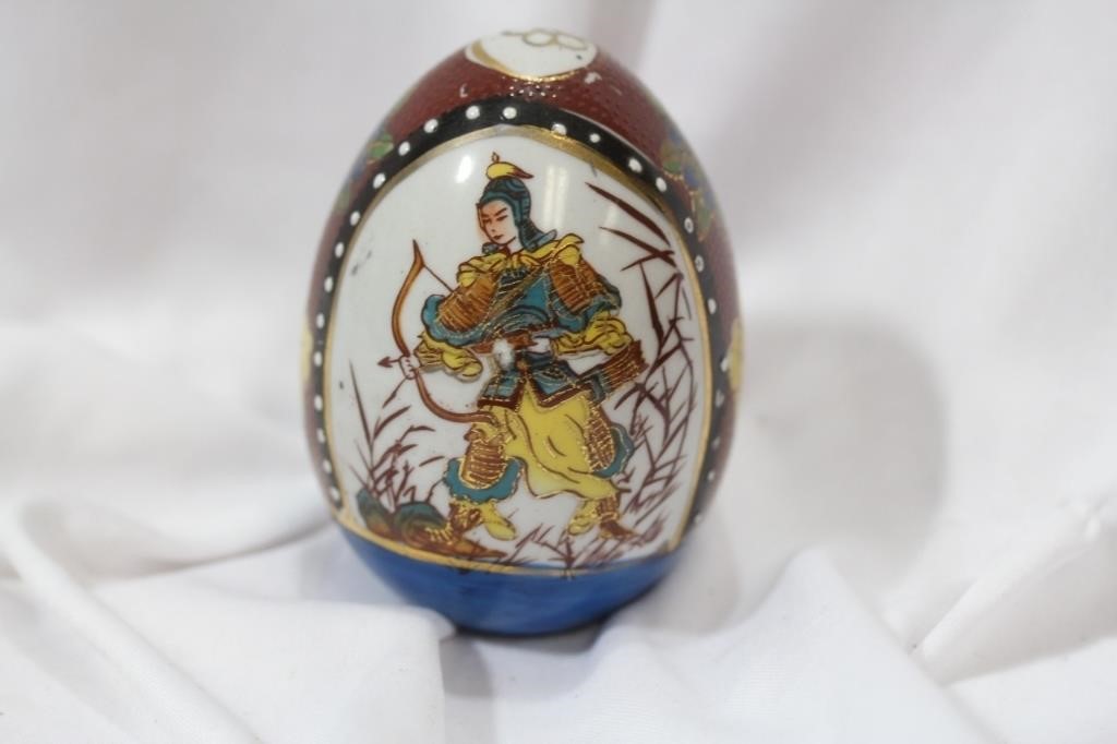 An Oriental Ceramic Egg