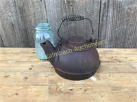 Cast Iron Stove Top water kettle w/ lid