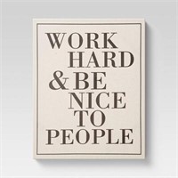 $28  16x20 Work Hard Be Nice Canvas - Threshold