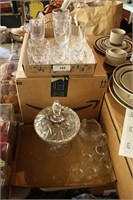 Box of glass stemware