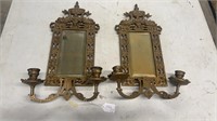 Pair of Mirrored Wall Candleholders