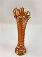 Vintage Imperial Carnival Glass Ripple Swung Vase