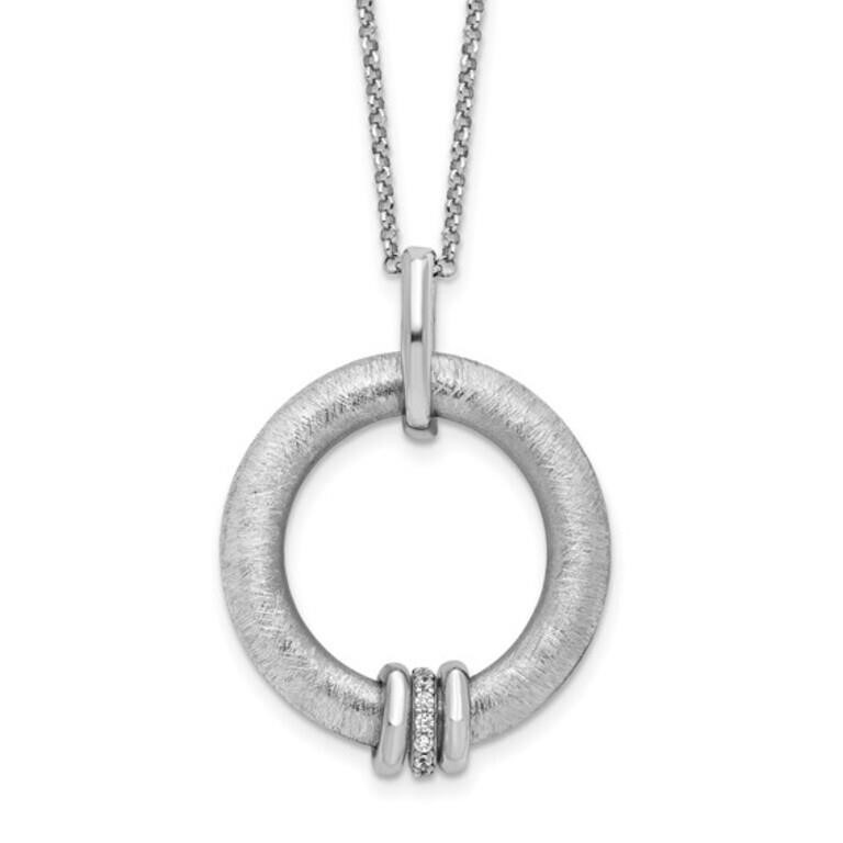 Sterling Silver- Circle Fancy Design Necklace