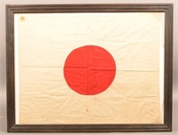 WWII Era Framed Japanese National Flag
