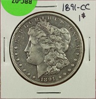 1891-CC Peace Dollar VF Cleaned