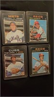 1971 Topps Gil Hodges, Johnny Bench 4 lot