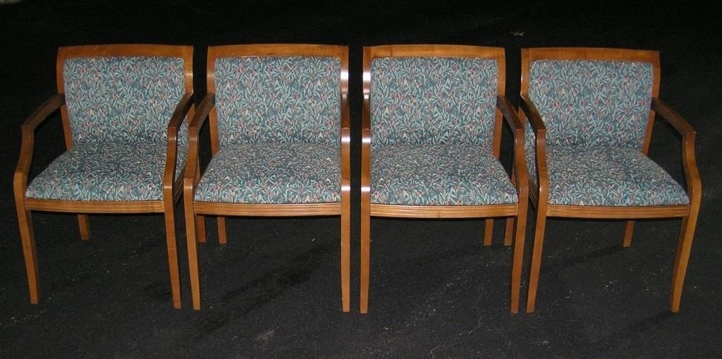 Group of 4 Mid Century modern arm chairs