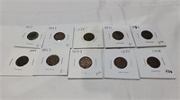 10 Indian head penny's