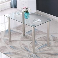 COSVALVE Glass Dining Table, 28x43in