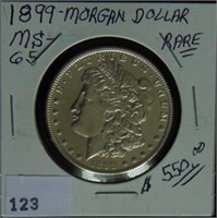 1899 Morgan Dollar MS++ (key date).