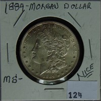 1884 Morgan Dollar MS.