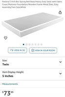 TWIN SIZE BOX SPRING (OPEN BOX, NEW)