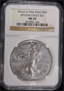 2012 (W) SILVER EAGLE NGC MS-70