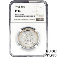 1950 Franklin Half Dollar NGC PF66