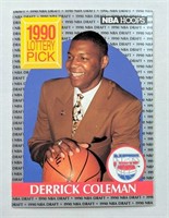 1990 Lottery Pick Derrick Coleman Hoops Card #390