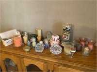 Lot of more than 25 Candles and Votives.  Various