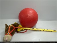 Talking Horse stick, Bally Fitness ball