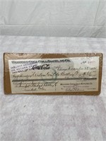 Rare 1925 Coca-Cola Western Bottling Co. Check