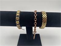 3 Bracelets - Assorted Tones, 925, Length, Styles