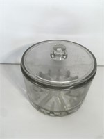 Glass Sanitary Cheese Preserver & Lid