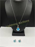 STERLING SILVER TURQUOISE COLORED JEWELRY