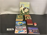Select of Reading books and mickey mouse post card