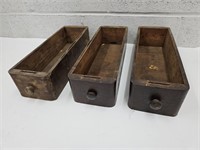 3 Primitive Sewing Drawers