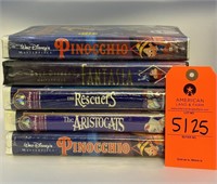 Various Walt Disney VHS Clamshell Tapes