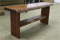 Live Edge Stained Bench, Approx 46"x14"x21"
