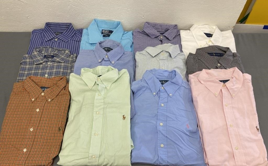 12 Ralph Lauren Polo Button Up Shirts Size XL