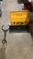 Plastic toolbox, tie tongs