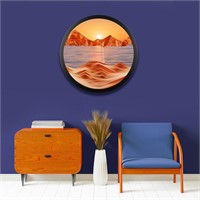 3D Sand Art  Office Decor  Orange  23.6'