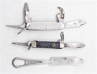 (3) U.S. Military & Cub Scout BSA Knife Lot