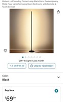 LED STANDING CORNER LAMP (OPEN BOX, POWERS ON)