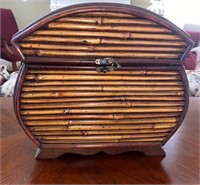Vintage Decorative Bamboo Keepsake Box