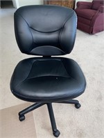Vintage Leather Office Chair w/ Casters