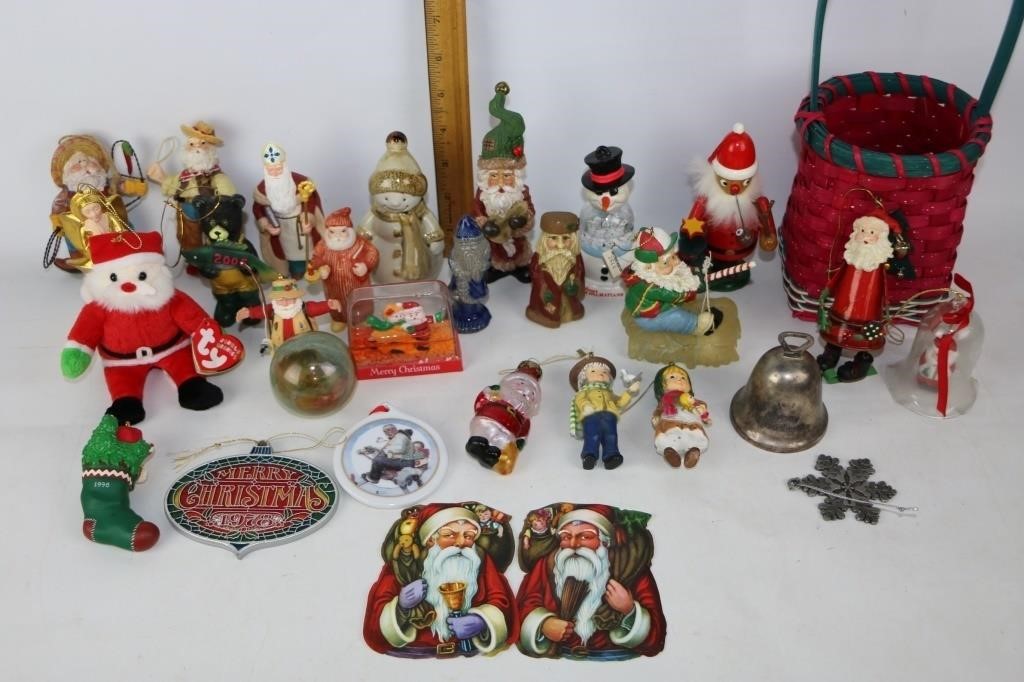 Lot of Assorted Christmas Figurines & More
