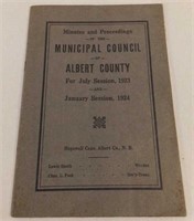 1923-24 Albert County Municipal Council Session