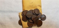 1954 Bag of 26 Wheat Cents