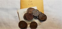 1954D Bag of 12 Wheat Cents